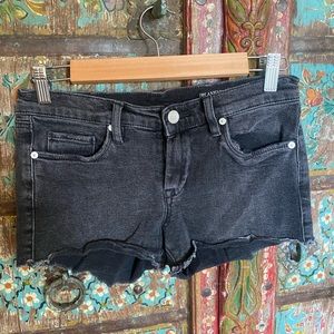 Blank NYC Black Denim Distressed Shorts